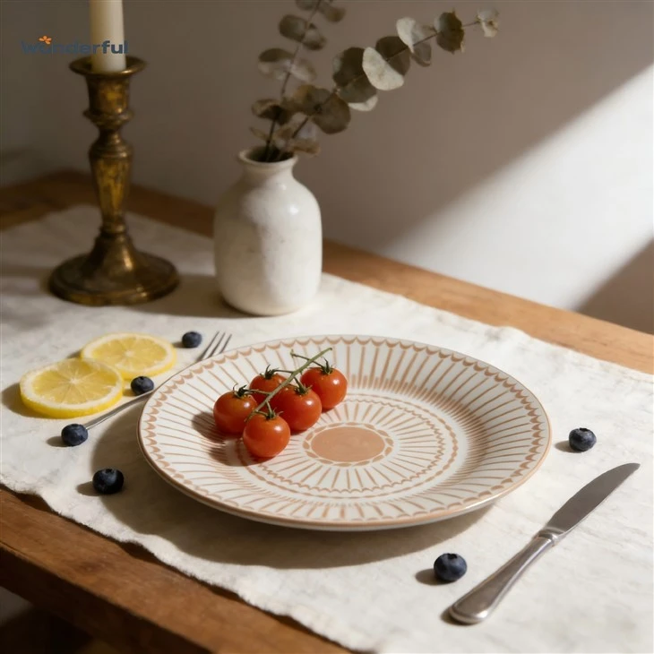 Terracotta Sunburst Ceramic Dinnerware factory